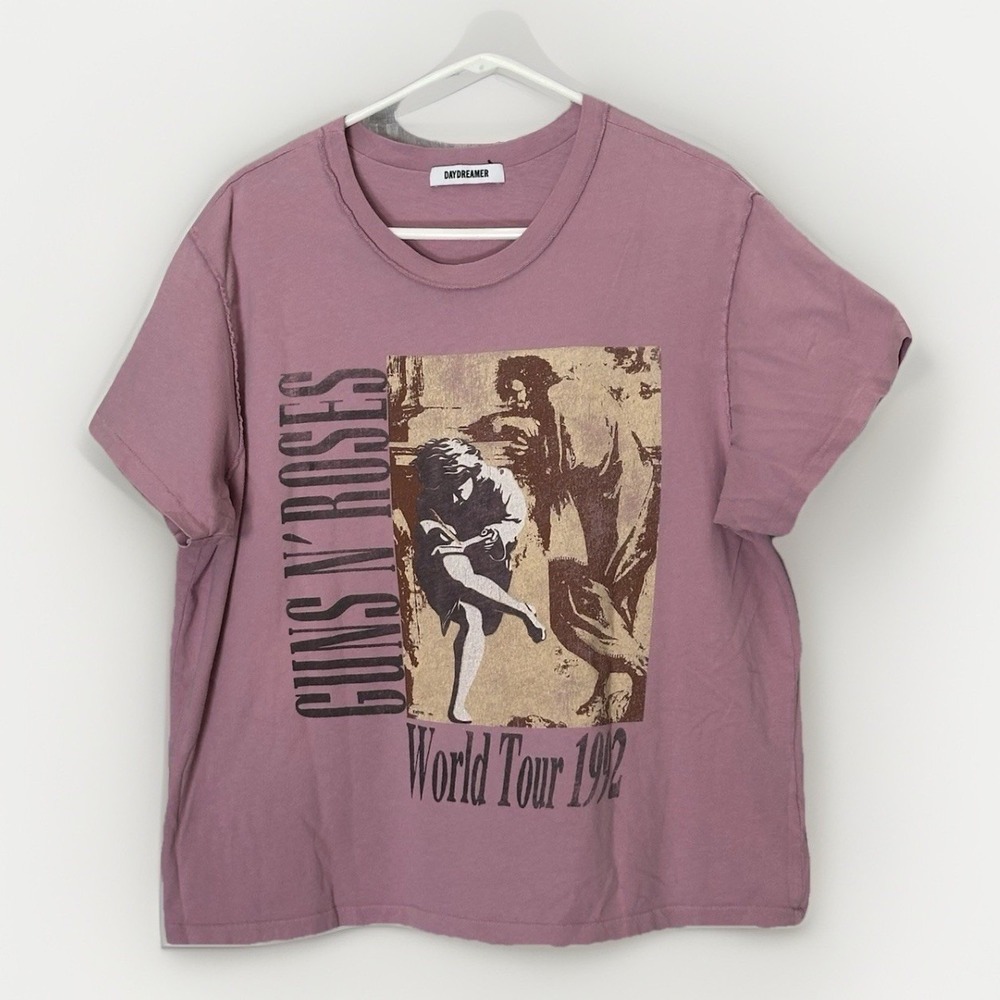 Daydreamer Guns N Roses 1992 World Tour Reverse GF Band T Shirt Womens 1X